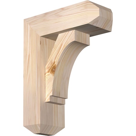 Ekena Millwork Imperial Craftsman Smooth Bracket w/ Offset Brace, Douglas Fir, 5 1/2"W x 14"D x 18"H BKT0604X14X18IMP04SDF